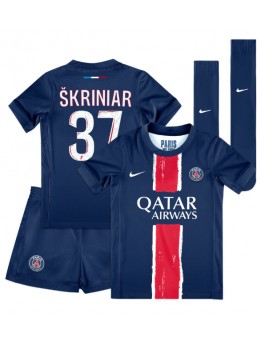 Paris Saint-Germain Milan Skriniar #37 Dječji Domaci Dres kompleti 2024-25 Kratak Rukavima (+ kratke hlače)